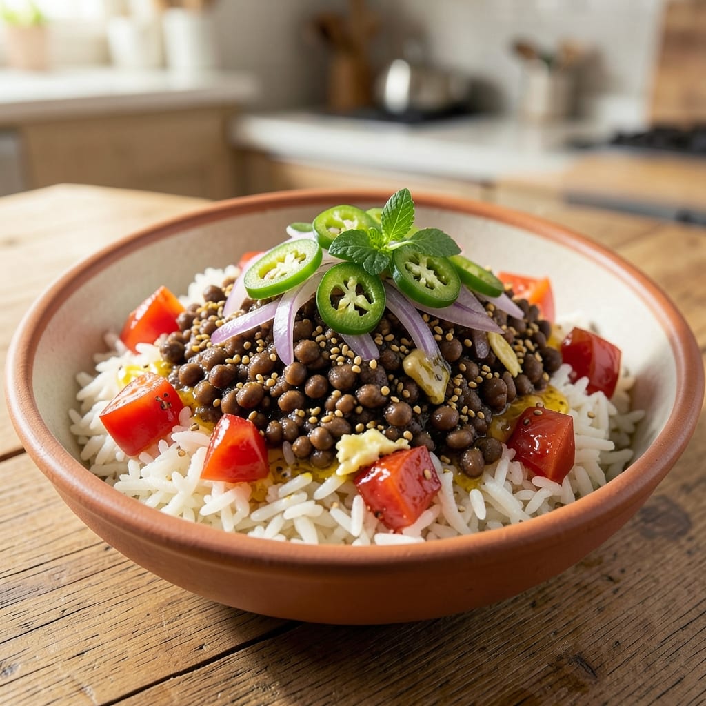 Akni Rice Recipe: South Indian Spice-Packed Porridge with Crispy Lentils
