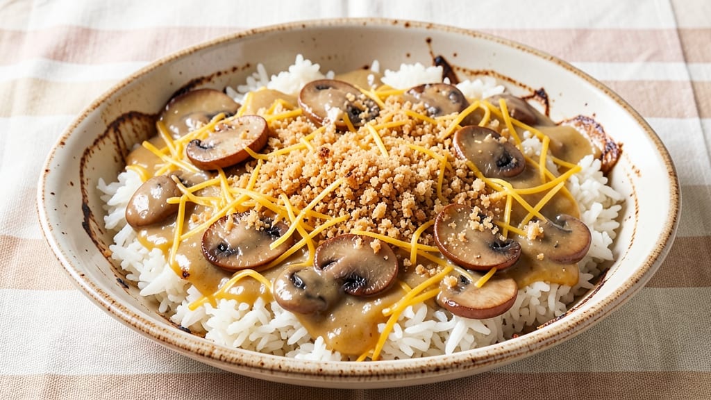Campbell's Chicken, Rice, and Mushroom Soup Casserole Recipe: One-Pan Creamy Crunch