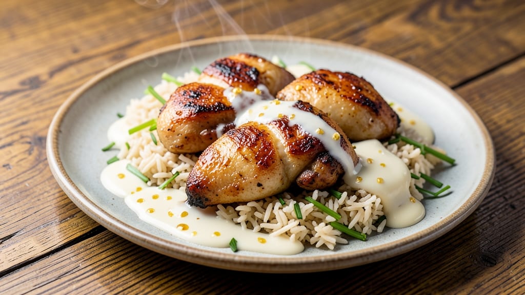 Chicken Prioleau Rice Recipe: Celery Crown Crunch Over Creamy Five-Spice Jasmine