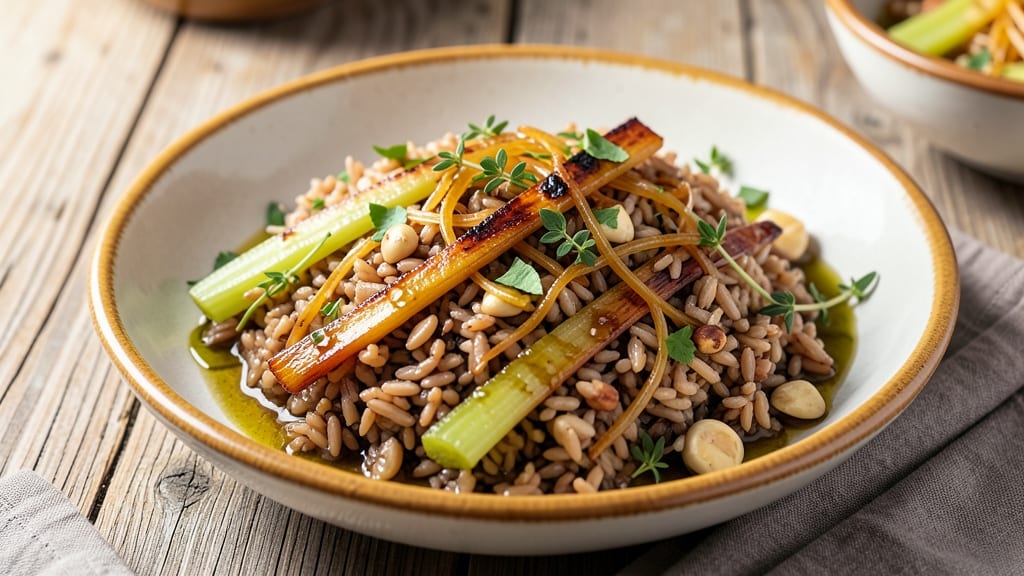 Canadian Wild Rice Recipe: Nutty Earthiness With Crispy Celery Crowns