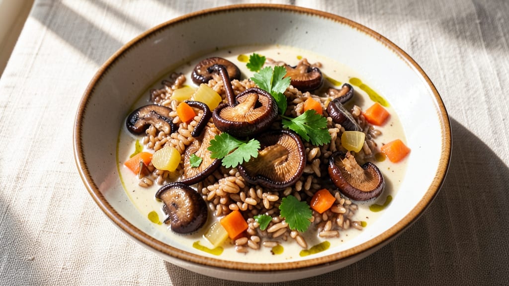 Brown Rice and Mushroom Soup Recipe: Earthy Umami Depth With Nutty Grains