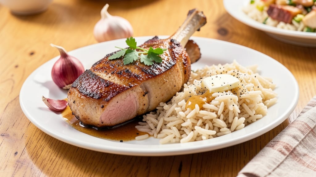 Campbell's Pork Chop and Rice Recipe: Pan-Seared Crispiness Over Fragrant Rice