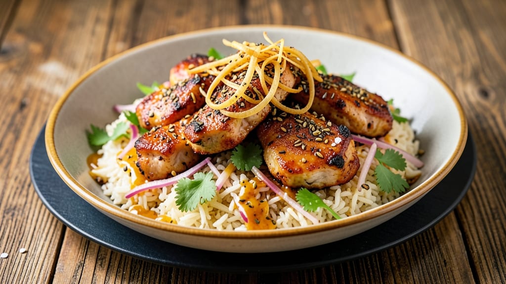 Chicken Tikka Fried Rice Recipe: Smoky Yogurt-Marinated Chicken Over Fragrant Jasmine Rice