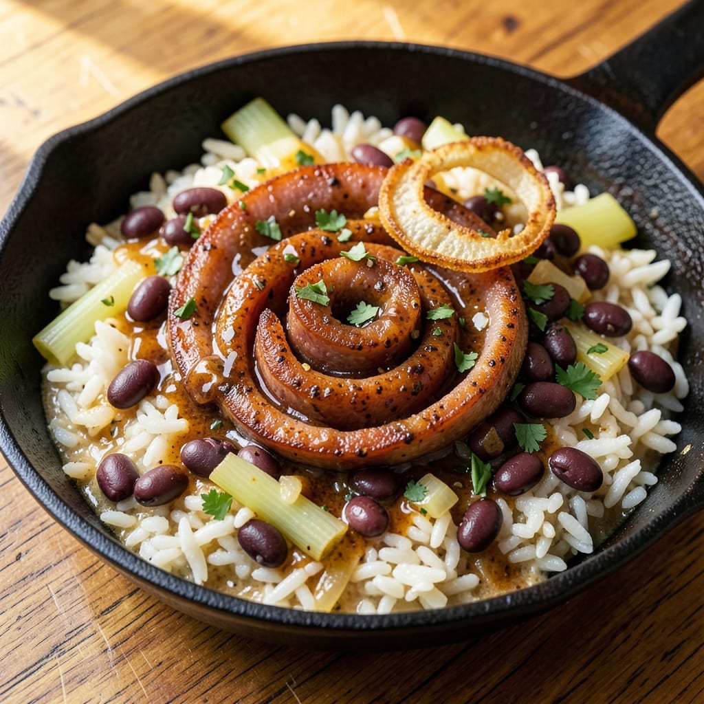 Andouille Sausage, Rice, and Beans Recipe: Smoky Cajun One-Pot Magic