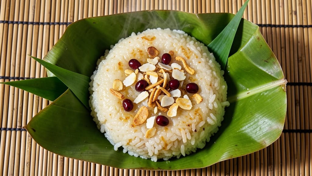 Chinese Sticky Rice in Banana Leaf Recipe: Fragrant Coconut and Pandan Wrapped Magic