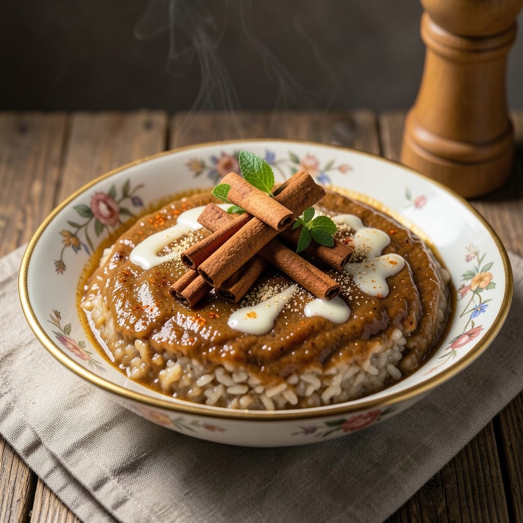 Albanian Rice Pudding Recipe: Saffron-Kissed Creaminess with Toasted Barberry Crunch