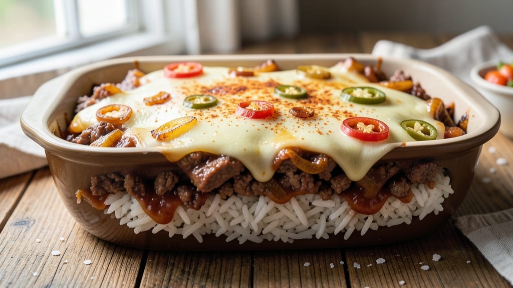 Cheeseburger Rice Casserole Recipe: Melty Cheese and Savory Beef in One Dish