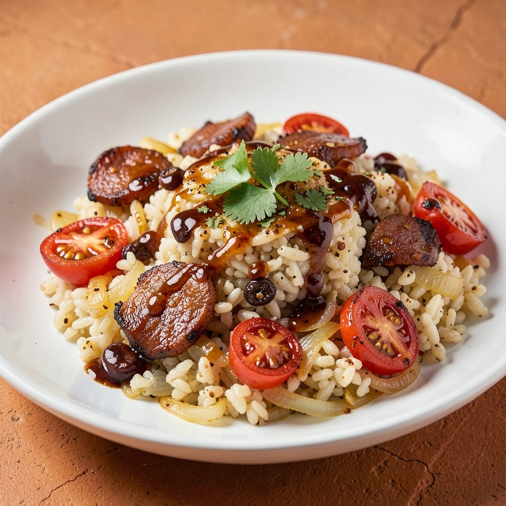 Arborio Rice Recipe Mexican: Smoky Chipotle and Tomato Risotto with Crispy Chorizo