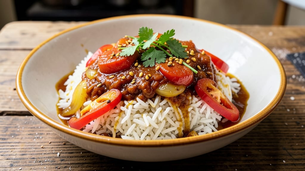 Cameroon Jollof Rice Recipe: Smoky Tomato-Braised Flavor With Crispy Fried Plantains
