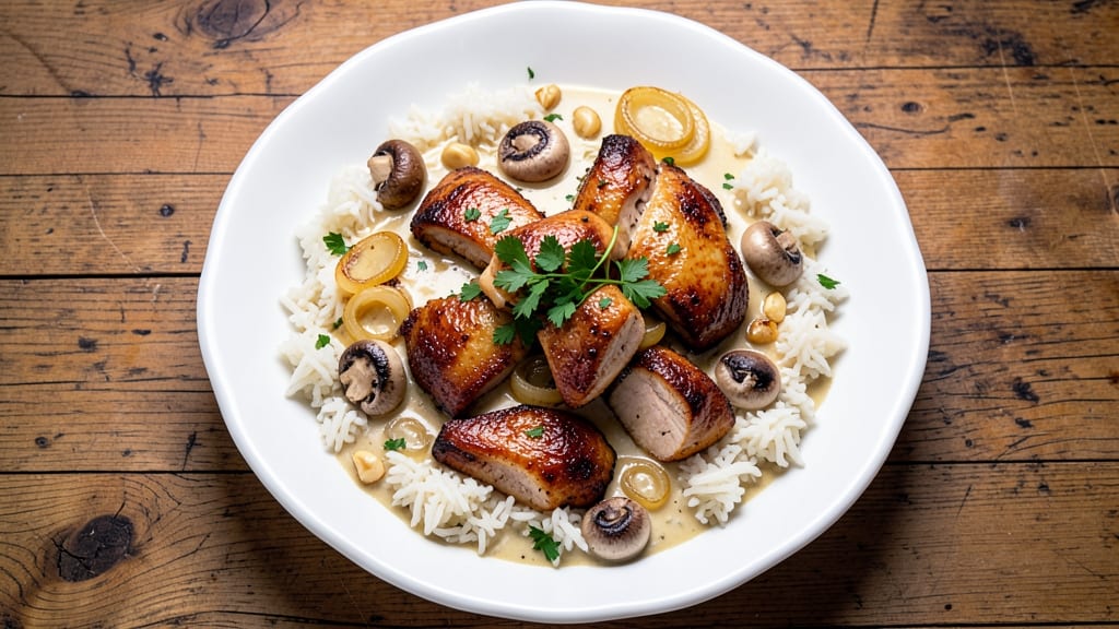 Chicken and Rice Recipe Cream of Mushroom Onion Soup: One-Pot Comfort with Rich Mushroom Depth