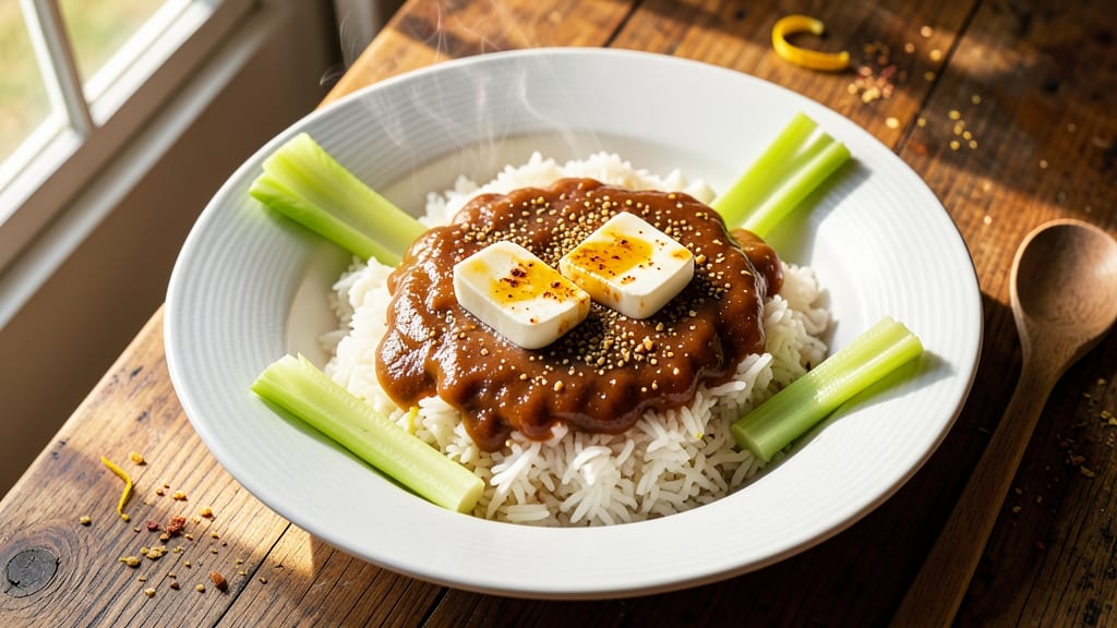 Chili's Copycat Rice Recipe: Crispy Celery Crowns Over Savory Cumin Rice