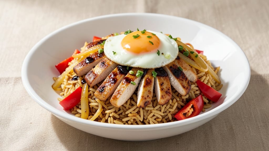 Chicken Breast Fried Rice Recipe: Crispy Egg Ribbons and Juicy Protein Fusion