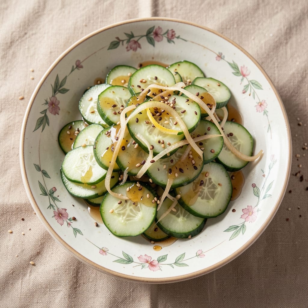 Asian Cucumber Salad Recipe with Rice Vinegar: Crisp Coolness With Zesty Bite