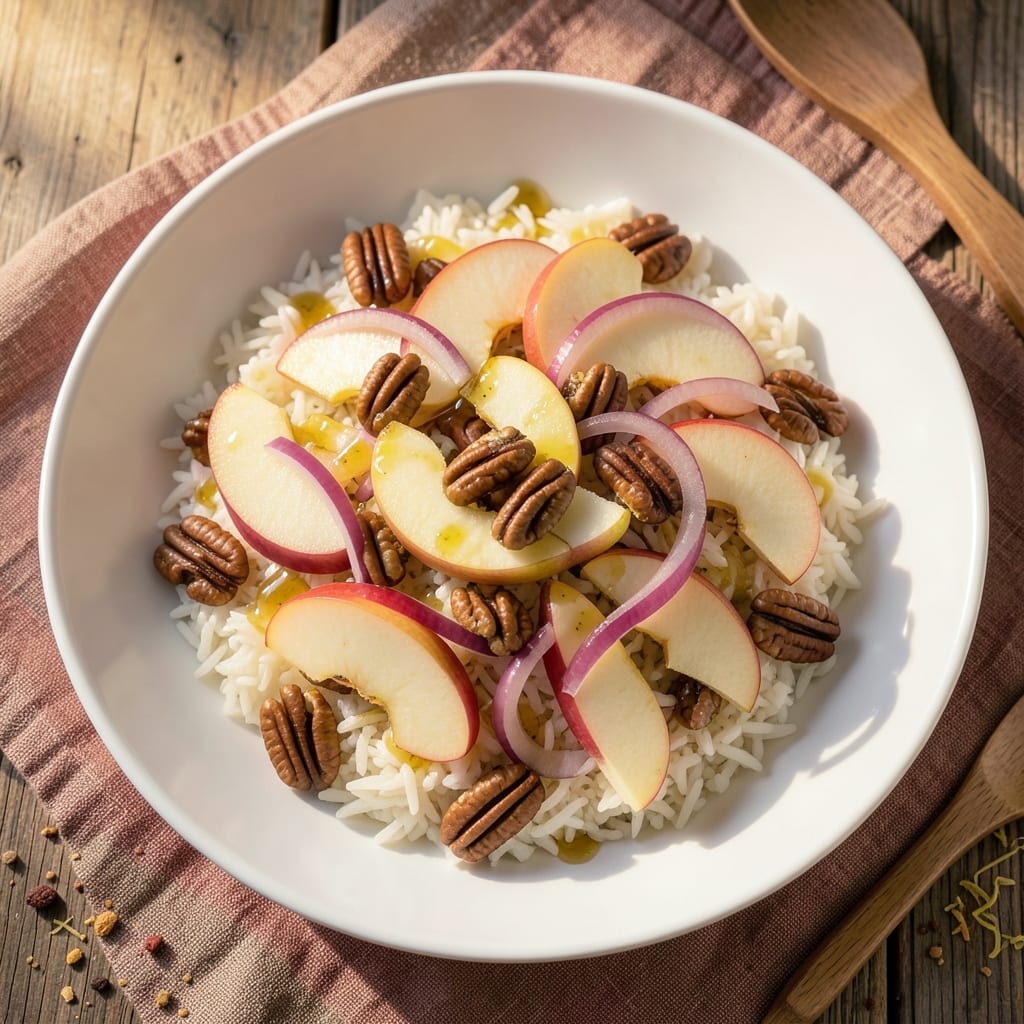 Apple Rice Salad Recipe: Crunchy Apple Cider Vinaigrette Magic