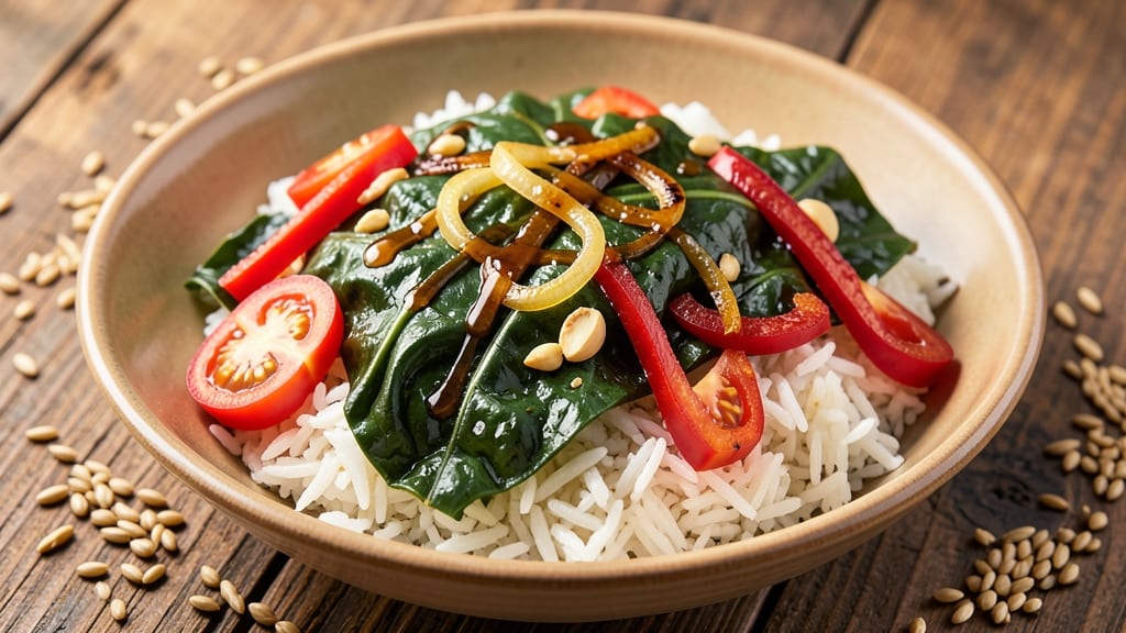 Cassava Leaf and Rice Recipe: West African One-Pot Protein Powerhouse