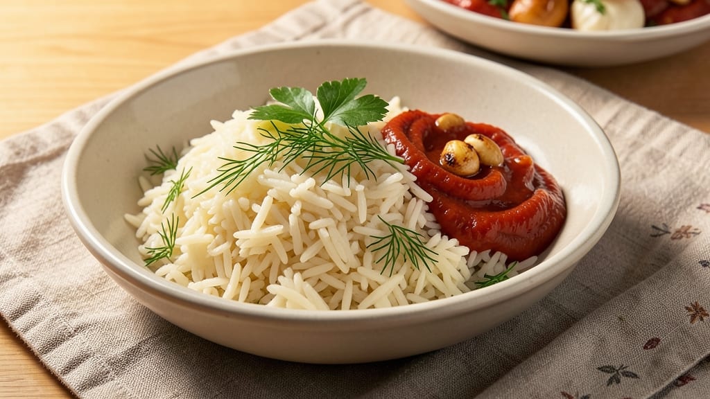 Bulgarian Rice Recipe: Savory Tomato Gravy Over Fragrant Grains