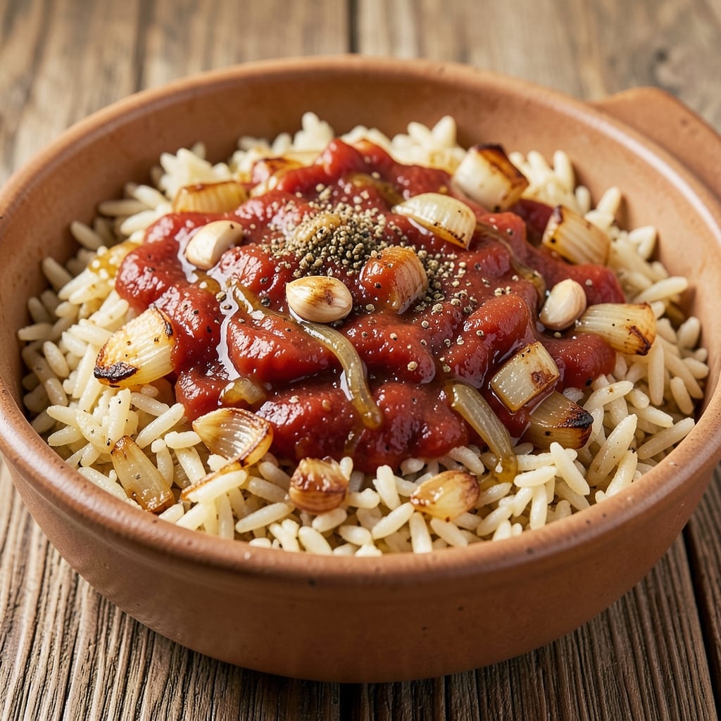 1 Cup Mexican Rice Recipe: Tomato-Chile Crunch in 20 Minutes
