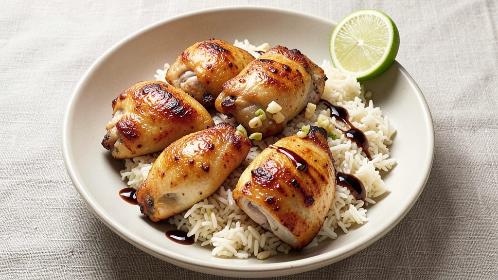Chicken Quarters and Rice Recipe: Crispy-Skinned Protein Over Fragrant Jasmine Beds