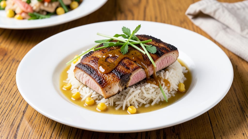 Chicken Steak and Rice Recipe: Crispy-Crusted Protein Over Fragrant Jasmine
