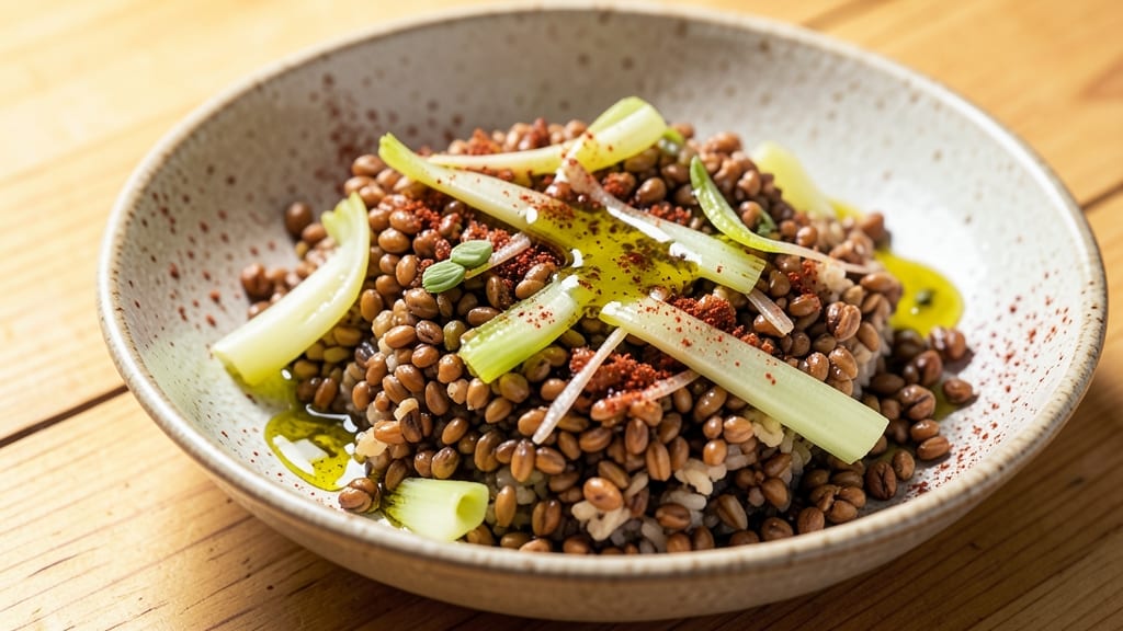 Buckwheat Rice Recipe: Nutty Earthiness With Crispy Celery Crowns