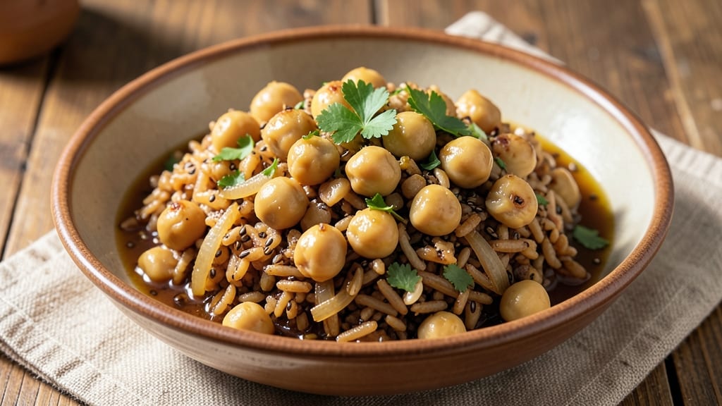 Brown Rice and Chickpeas Recipe: Protein-Packed One-Pot Meal in 25 Minutes