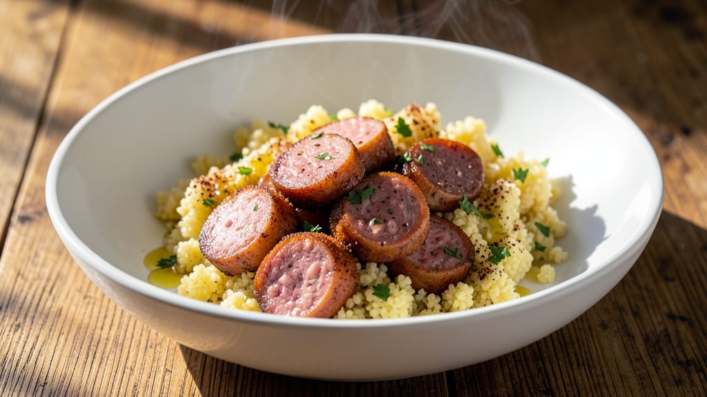 Cauliflower Rice and Sausage Recipe: Smoky Sizzle, Crispy Edges in One Pan