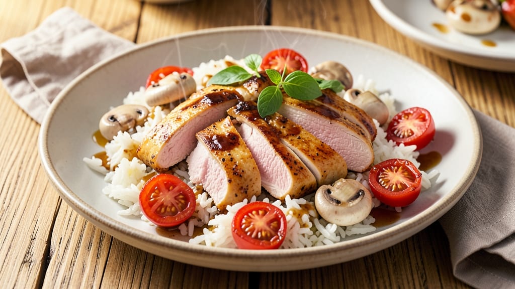 Chicken Mushroom Tomato Rice Recipe: Savory Umami Stir-Fry with Fragrant Grains