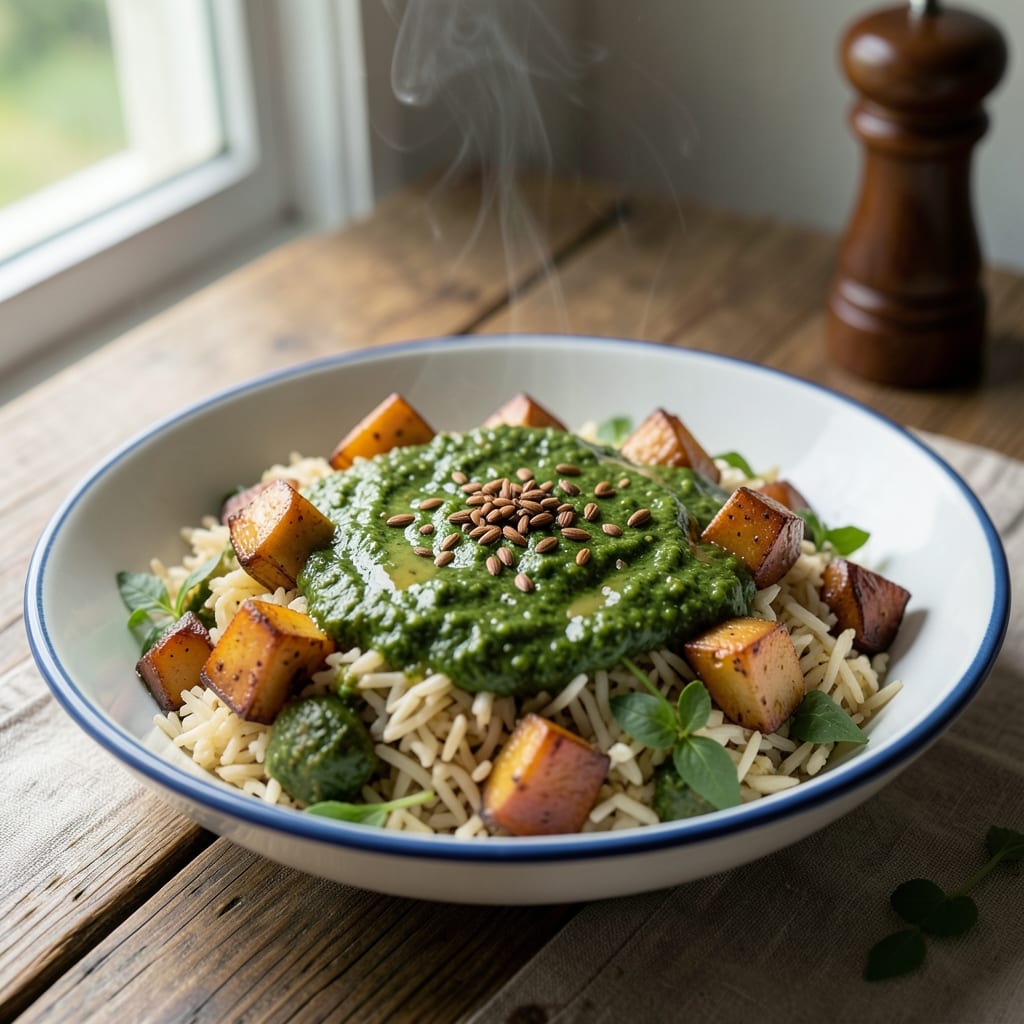 Aloo Palak Rice Recipe: Spinach-Rice Blend With Earthy Spice Depth