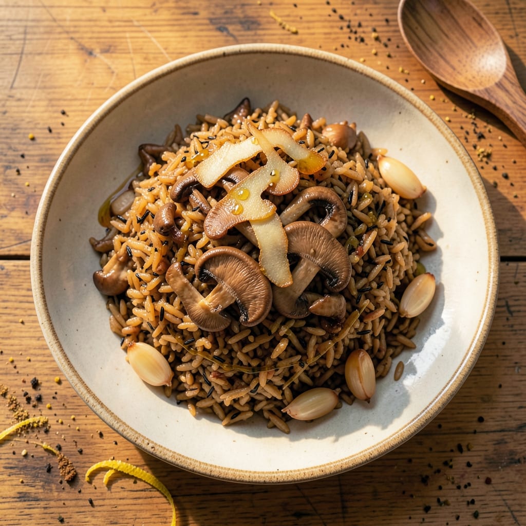 Asian Wild Rice Recipe: Nutty Toasted Grains with Umami Mushroom Depth