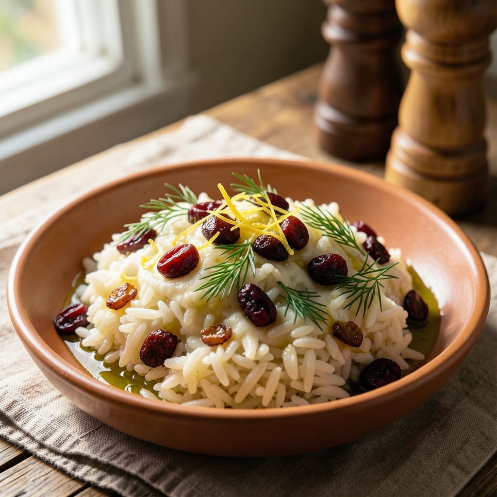 Albanian Rice Recipe: Toasted Barberry and Lemon Crunch Magic