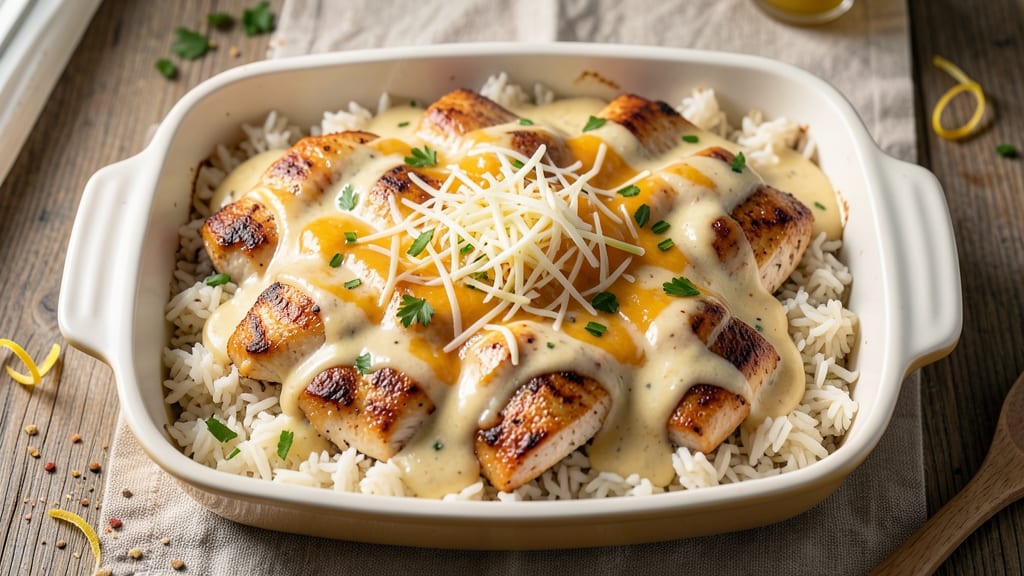 Chicken and Rice Recipe Using Cream of Chicken Soup: One-Pot Creamy Crisp-Top Harmony