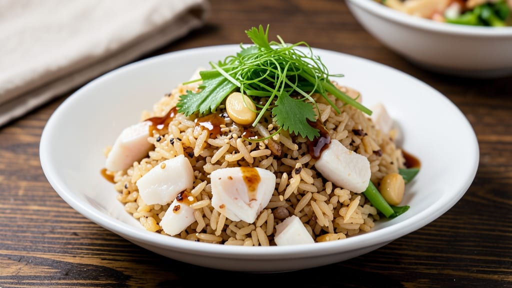 Chinese Crab Fried Rice Recipe: Buttery Crab and Celery Crown Crunch