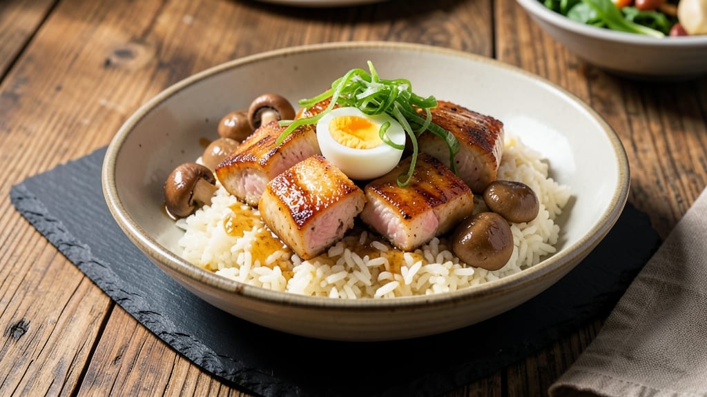 Chinese Chicken Mushroom Rice Recipe: Wok-Heated Umami Crunch With Silky Egg Ribbons