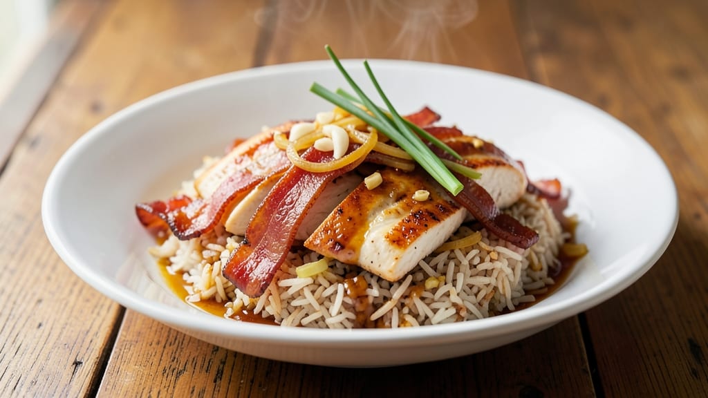Chicken and Bacon Fried Rice Recipe: Smoky Crispy Protein Fusion in One Pan