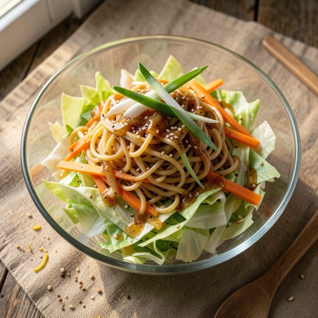 Asian Coleslaw Recipe With Ramen Noodles And Rice Vinegar: Crunchy Noodle Twist With Tangy Zing