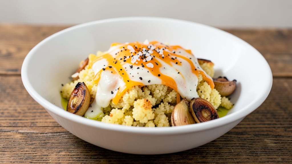 Broccoli Rice Keto Recipe: Crispy Crowns Over Cheesy Cauliflower Rice