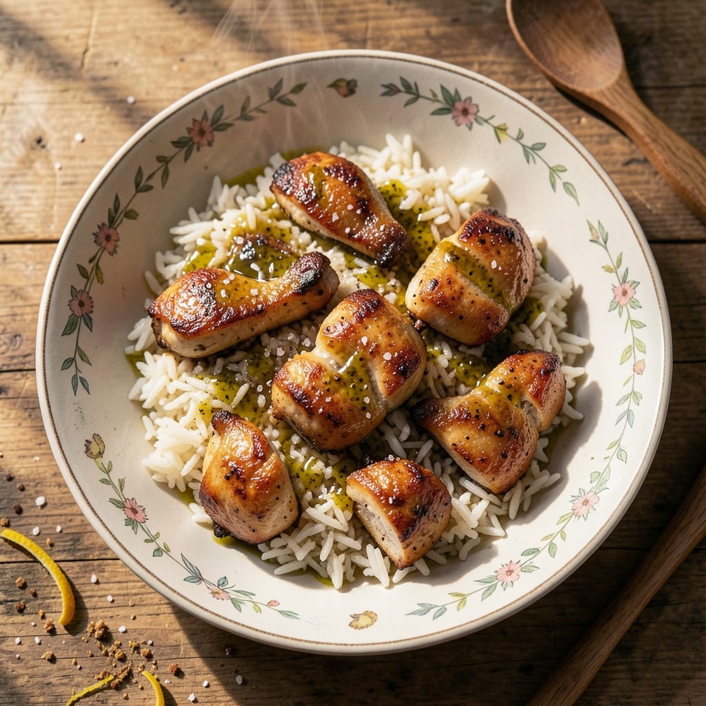 4-Ingredient Chicken and Rice Recipe: Golden Crust, Juicy Bites in 20 Minutes