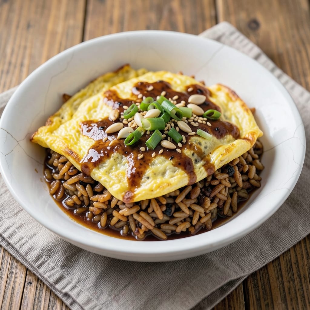 Adobo Fried Rice Omelette Recipe: Savory Soy-Vinegar Crunch in One Pan