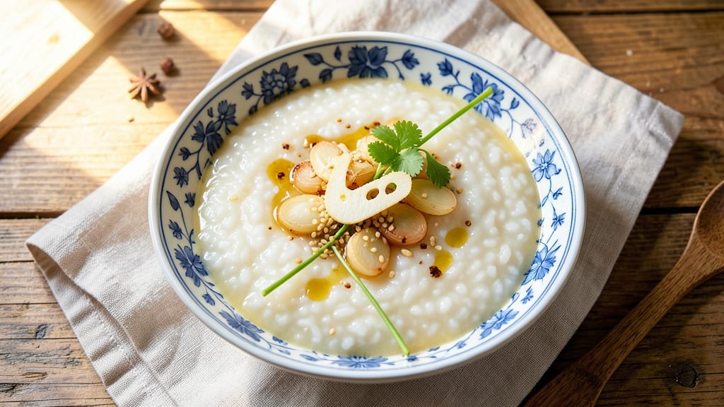 Chinese Rice Soup Congee Recipe: Savory Porridge With Silky Rice and Ginger-Zest Heat