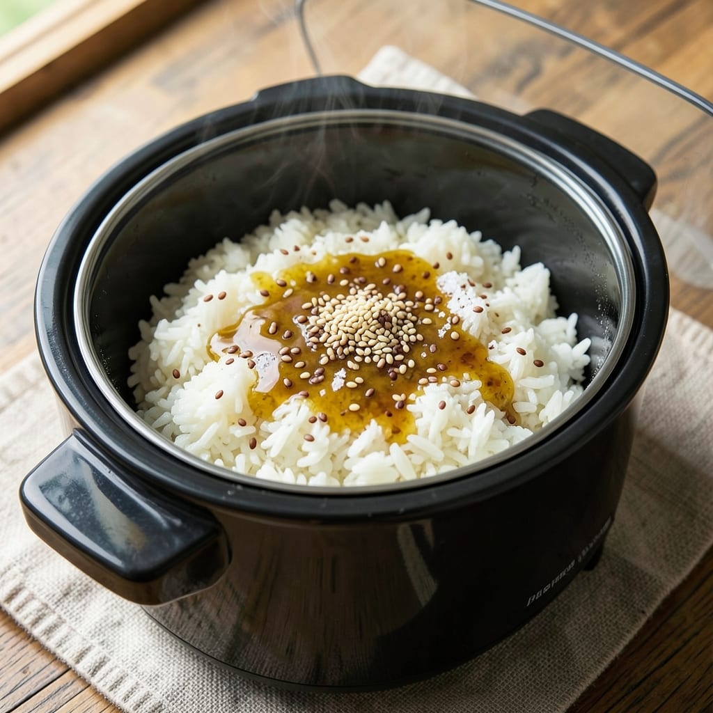 Asian Rice Cooker Recipe: Fragrant Jasmine Infusion with Toasted Sesame Crunch