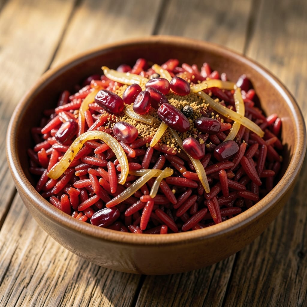 Armenian Red Rice Recipe: Smoky Barberry and Pomegranate Crunch
