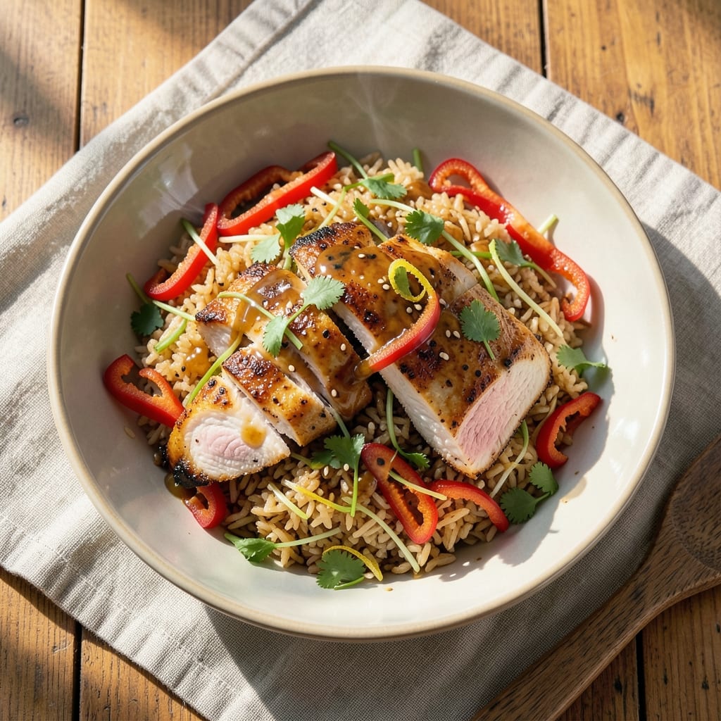 Asian Rice Salad Recipe: Crispy Edges and Zesty-Lime Freshness