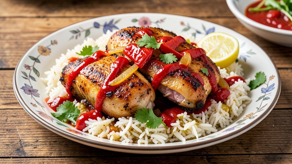 Chicken Over Rice NYC Recipe: Garlic-Butter Crunch and Savory Tomato Gravy
