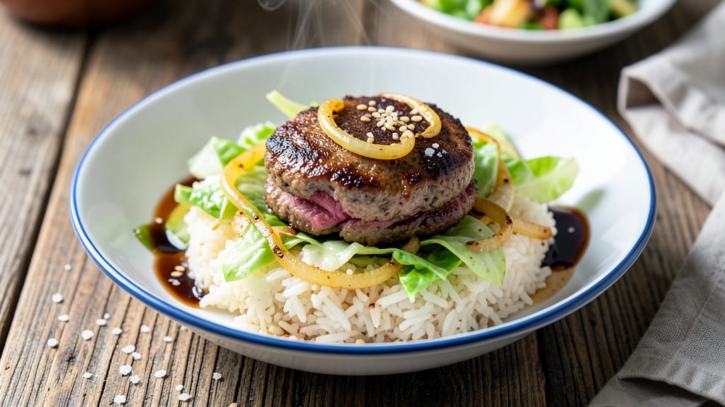 Cabbage Hamburger Rice Recipe: Crispy Bites Over Fluffy Jasmine Rice