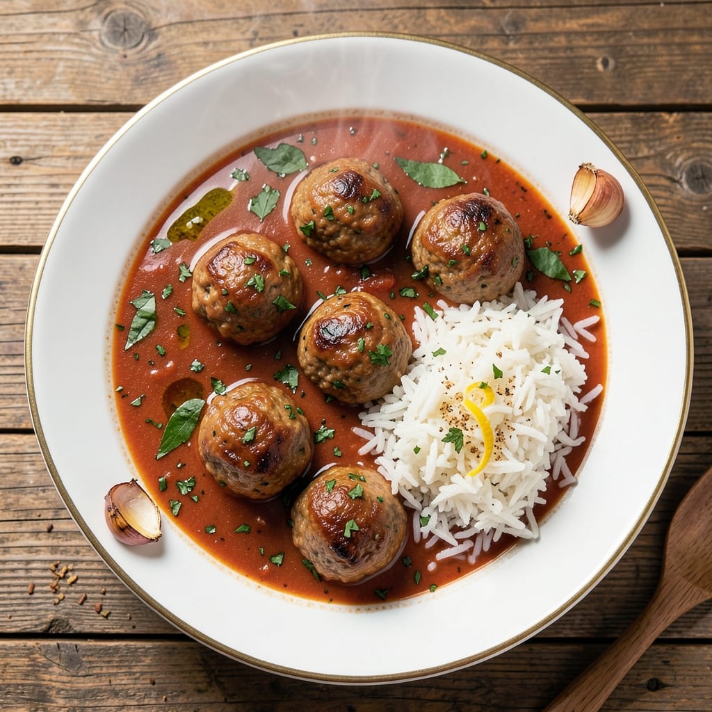 Albondigas Soup Recipe with Rice: Spanish-Style Meatballs in Tomato-Basil Broth