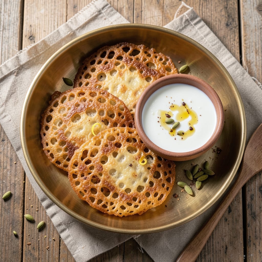 Appam Recipe With Rice Flour Without Yeast: Lacy Coconut Pancakes in One Pan