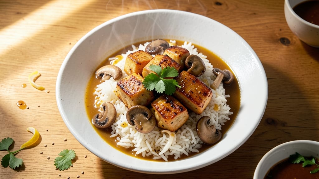 Chicken Rice and Golden Mushroom Soup Recipe: Umami-Rich Broth with Silky Mushroom Threads