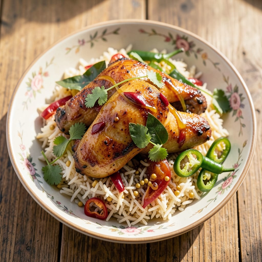 Amba Chicken And Rice Recipe: Yogurt-Marinated Tang and Toasted Spice Balance
