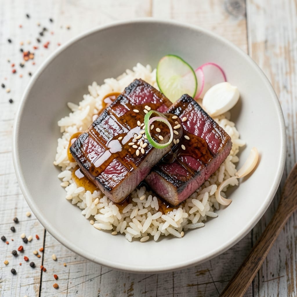 Asian Tuna Steak Recipe With Rice: Pan-Seared Sesame Crust, Steamed Jasmine Fragrance