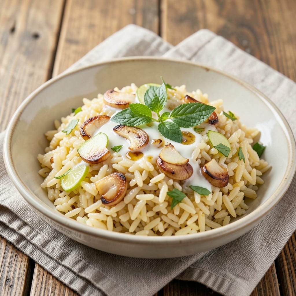 Asian Rice Pilaf Recipe: Fragrant Coconut-Lime Wok-Tossed Grain